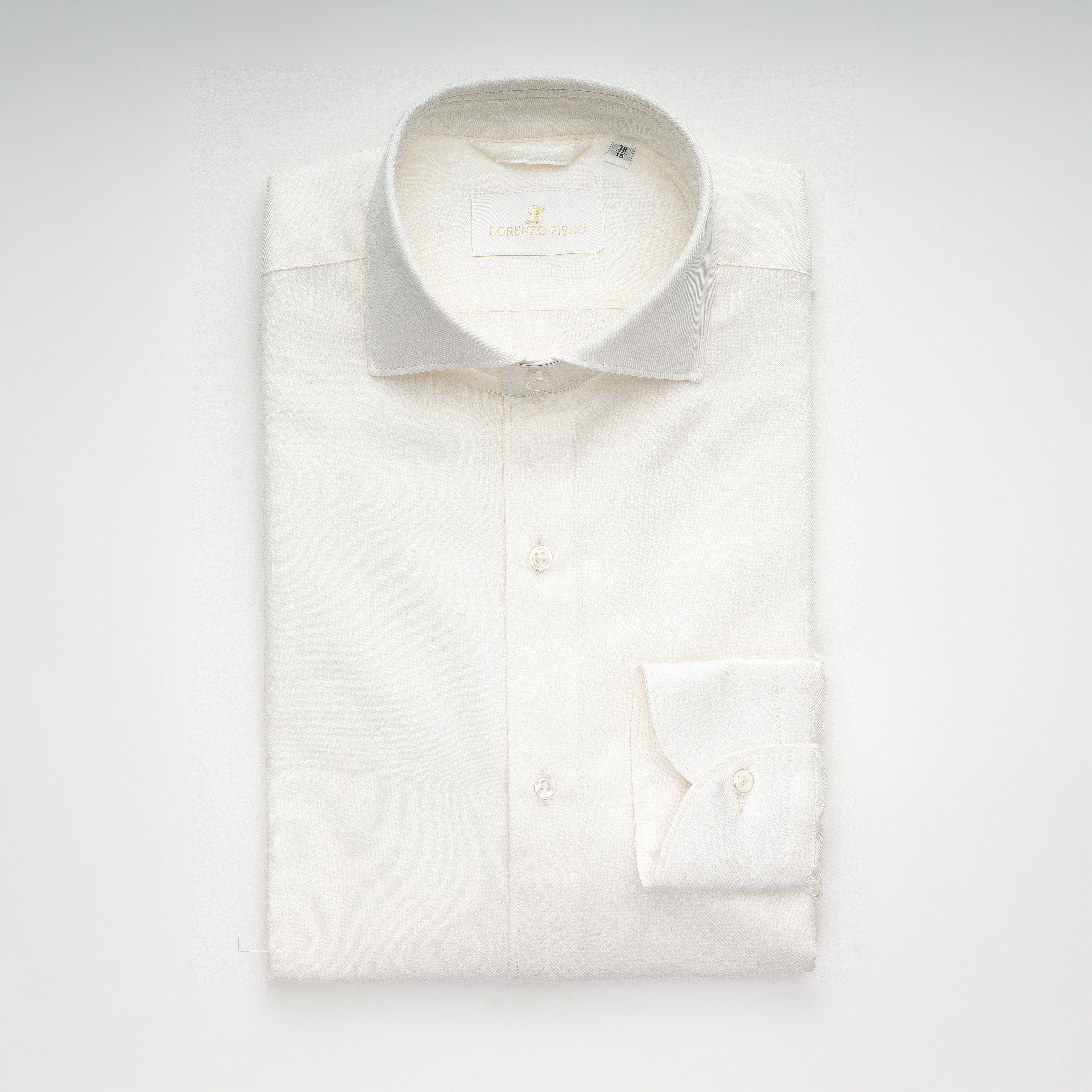 Camicia in misto cashmere e Cotone panna