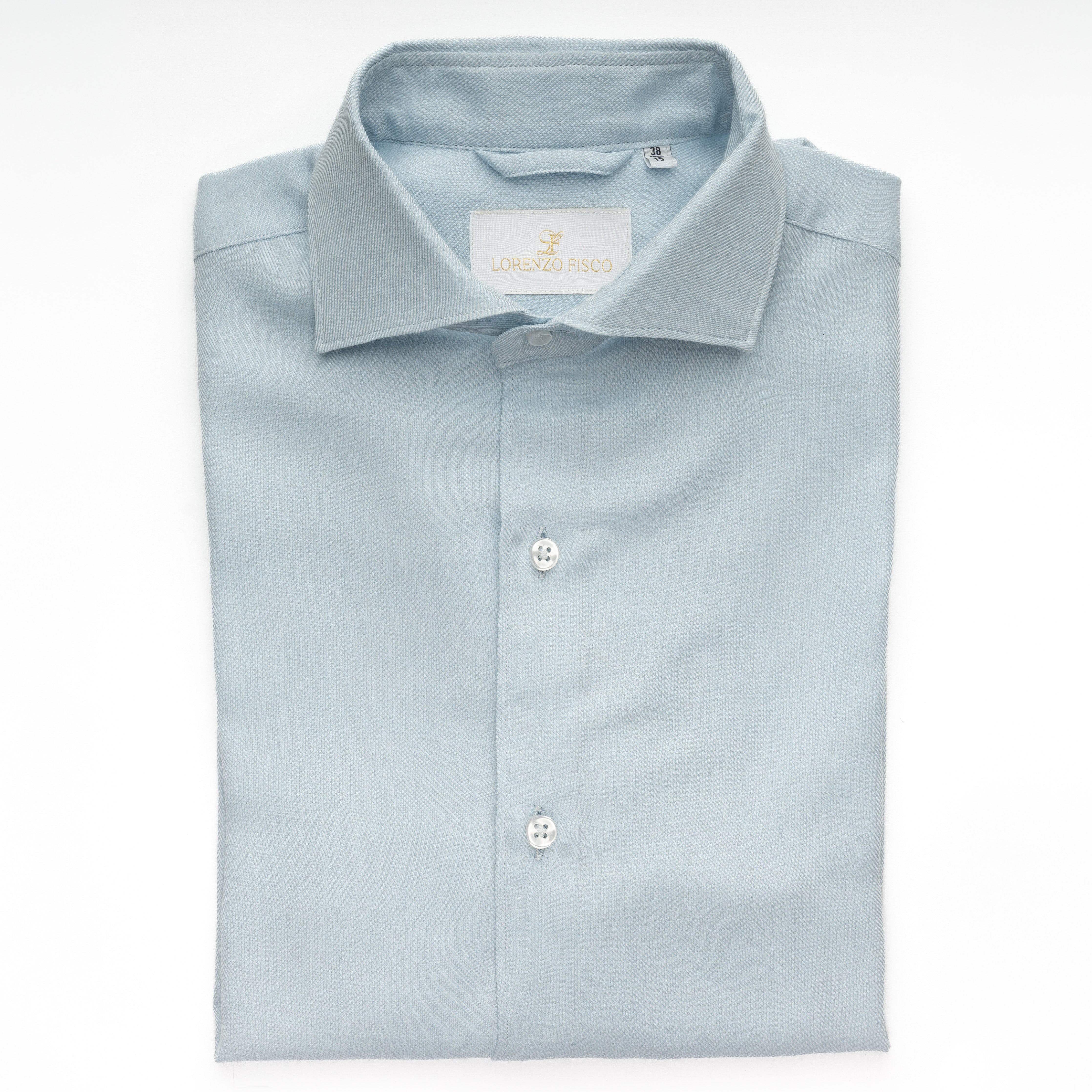 Camicia in misto cashmere e Cotone azzurra
