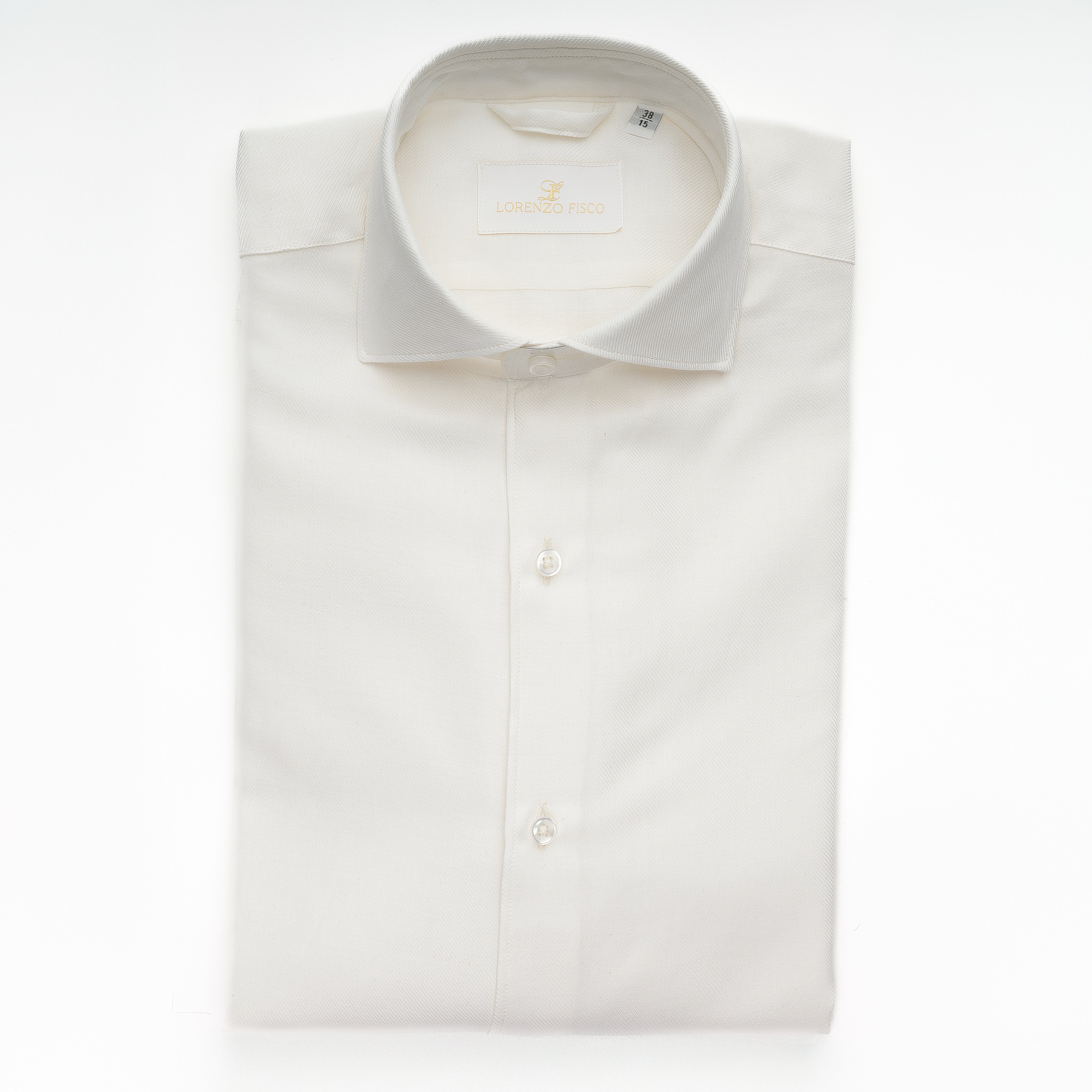 Camicia in misto cashmere e Cotone panna