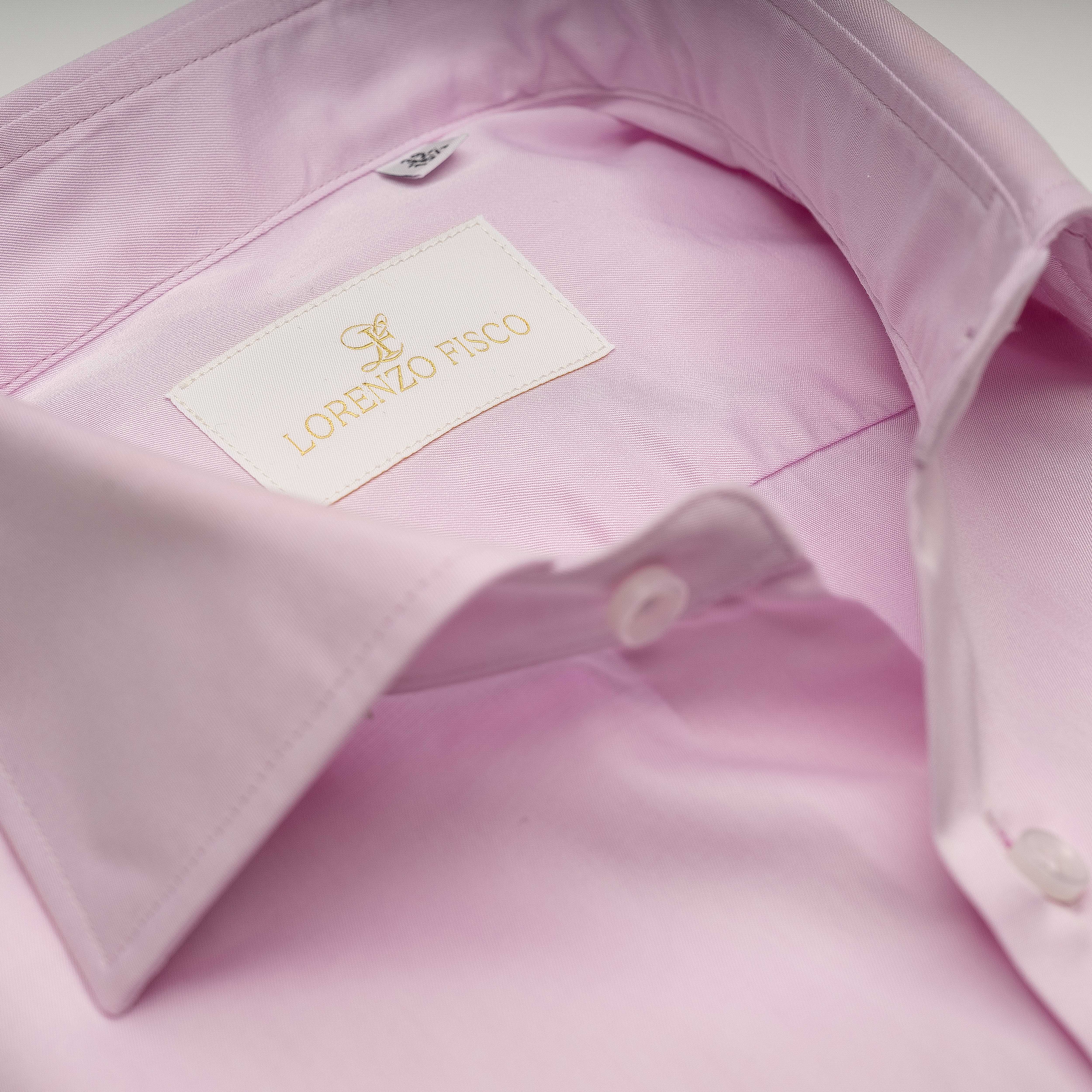 Camicia in Twill di Cotone rosa - Eleganza Quotidiana